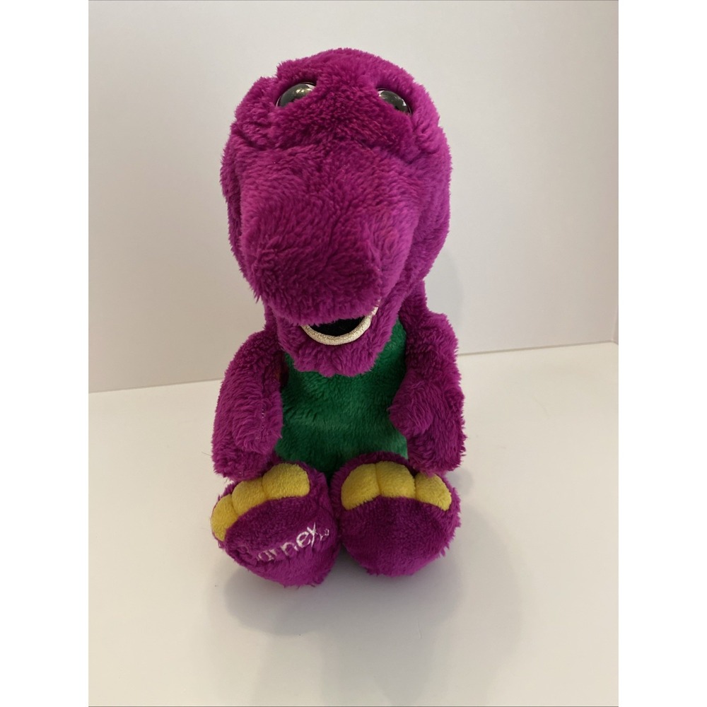 Barney The Dinosaur Stuffed Plush‎ 12" Purple Green Vintage 1992 Lyons Group